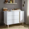 Image de Commode 3 tiroirs et 1 porte pieds bois - PALOMA