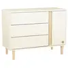 Image de Commode 3 tiroirs et 1 porte pieds bois