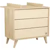 Image de Commode Sauthon Mélinée 3 Tiroirs 97 X 90 X 51 Cm Marron Bois