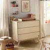 Image de Commode 3 tiroirs sur pieds bois obliques - MELINEE