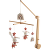 Image de Mobile Musical Sauthon Petit Coeur Mobile Musical 57x35x7 Cm Rose Bois Et Coton