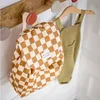 Image de Sac à dos maternelle - PETIT CHOU - Coton - Imprimé damier - Rabat auto-agrippant