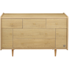 Image de Commode Sauthon My Love 5 Tiroirs 2 Portes 145x93x56 Cm Marron Bois