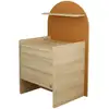 Image de Commode à langer évolutive en bureau - décor bois chêne sépia forme arche
