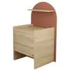 Image de Commode à langer évolutive en bureau - décor bois chêne sépia forme arche