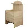 Image de Commode à langer évolutive en bureau - décor bois chêne sépia forme arche