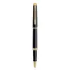 Image de Waterman hémisphère roller à pointe fine attributs dorés laque noir S0920650