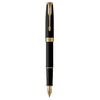 Image de Stylo plume - PARKER - Sonnet - Noir mat - Attributs dorés - Plume moyenne