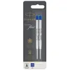 Image de Recharge Bille - PARKER - Quinkflow - Pointe Moyenne - Encre Bleue - Blister X 2