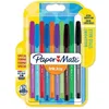Image de Paper Mate Inkjoy 100ST - 10 Stylos bille avec capuchon - Assortiment de couleurs - Pointe moyenne 1.0mm - sous blister