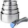 Image de Batterie De Cuisine Inox 5 Pcs Avec Manche Amovible Arthur Martin Am7457