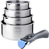 Image de Batterie de cuisine inox 5 pcs avec manche amovible Arthur Martin AM7457
