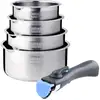 Image de Batterie de cuisine inox 5 pcs avec manche amovible arthur martin am7457