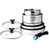 Image de Batterie de cuisine arthur martin am2493 8 pieces - acier inoxydable - poignée amovible - tous feux dont induction ART3508510006446