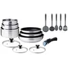 Image de Batterie de cuisine induction - Arthur Martin - AM1275 - Acier inoxydable - 15 pièces - Poignée amovible - Tous feux dont induction