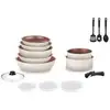 Image de Batterie De Cuisine Batterie 18 Pieces Creme Am1453 Creme