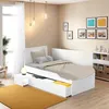 Image de Lit ZENIA 90x190 + 1 chevet + 1 tiroir / Blanc
