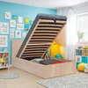 Image de Lit coffre MADRID 90x190 + 1 sommier / Décor Chêne Blanchi
