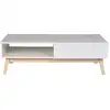 Image de Table Basse 1 Tiroir 2 Niches Home Blanche
