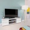 Image de Meuble TV/Vidéo COMO 140cm 2 portes + 1 niche / Blanc