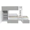 Image de Weber Lit Superposé Enfant Contemporain Blanc Et Gris - L 90 X L 190 Cm - Twin