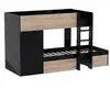 Image de Lit superposé twin 90x190 avec armoire et tiroirs + 2 sommiers