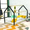 Image de Lit cabane 90x190 WEBER INDUSTRIES Panda - Sommier inclus - Noir