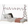 Image de WEBER Lit cabane enfant Montessori- Pin massif - Blanc - Sommier inclus - 90x190 cm - Modèle SIOUX