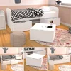 Image de Lit 90x190 Sommier Inclus Et 3 Tiroirs Lena - Blanc