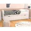 Image de Lit LOUANE avec 2 tiroirs et 1 coffre de rangement - 90 x 190 cm - Blanc
