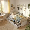 Image de Lit Twist 90x190 + Chevet + Tiroir / Blanc