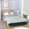 Image de Lit 90x190 Sommier Inclus Cora - Noir Et Bois Blanchi