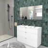 Image de Meuble Sous-vasque 3 Tiroirs Marbella 120 Cm + Vasque / Blanc