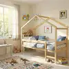 Image de Lit Cabane Mika 90x190 + Sommier / Bois Clair