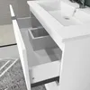 Image de Meuble sous-vasque 2 tiroirs MALAGA 60 cm + vasque / Blanc