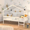 Image de Lit Cabane Mika 90x190 + Sommier / Blanc