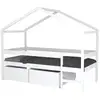 Image de Lit cabane mika 90x190 + sommier + 2 tiroirs