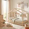 Image de Lit Cabane Indiana 90x190 + Sommier / Bois Clair