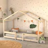Image de Lit cabane INDIANA 90x190 + sommier / Bois clair
