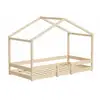 Image de Lit cabane indiana 90x190 + sommier