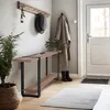 Image de Console SINTRA 120X30 cm / Décor Chêne blanchi et métal noir