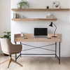 Image de Bureau CAMPUS 123x54cm / Décor Chêne blanchi et métal noir