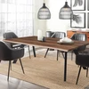 Image de Table À Manger Helga 180x90cm - 8 Personnes / Décor Chêne Et Pieds Métal Noir