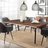 Image de Table à manger HELGA 180x90cm - 8 personnes / Décor Chêne et pieds métal noir