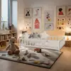Image de Lit Nino 90x190 + 1 Sommier + Barrière / Blanc