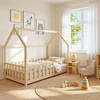 Image de Lit Cabane Kiwi 90x190 + 1 Sommier + Barrière /bois Clair