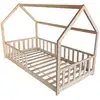 Image de Lit cabane kiwi 90x190 + 1 sommier + barrière