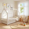 Image de Lit Cabane Kiwi 90x190 + 1 Sommier + Barrière /blanc