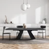 Image de Table À Manger Extensible En Pierre Palacio 160x90cm + 2 Allonges De 40cm - 10 Personnes / Anthracite