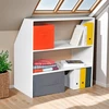Image de Meuble De Rangement Sous Pente Alix, H. 100 X L. 100 X P. 50 Cm, Blanc